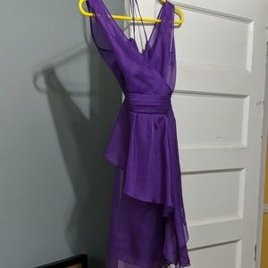 Badgley Mischka Purple Silk Dress